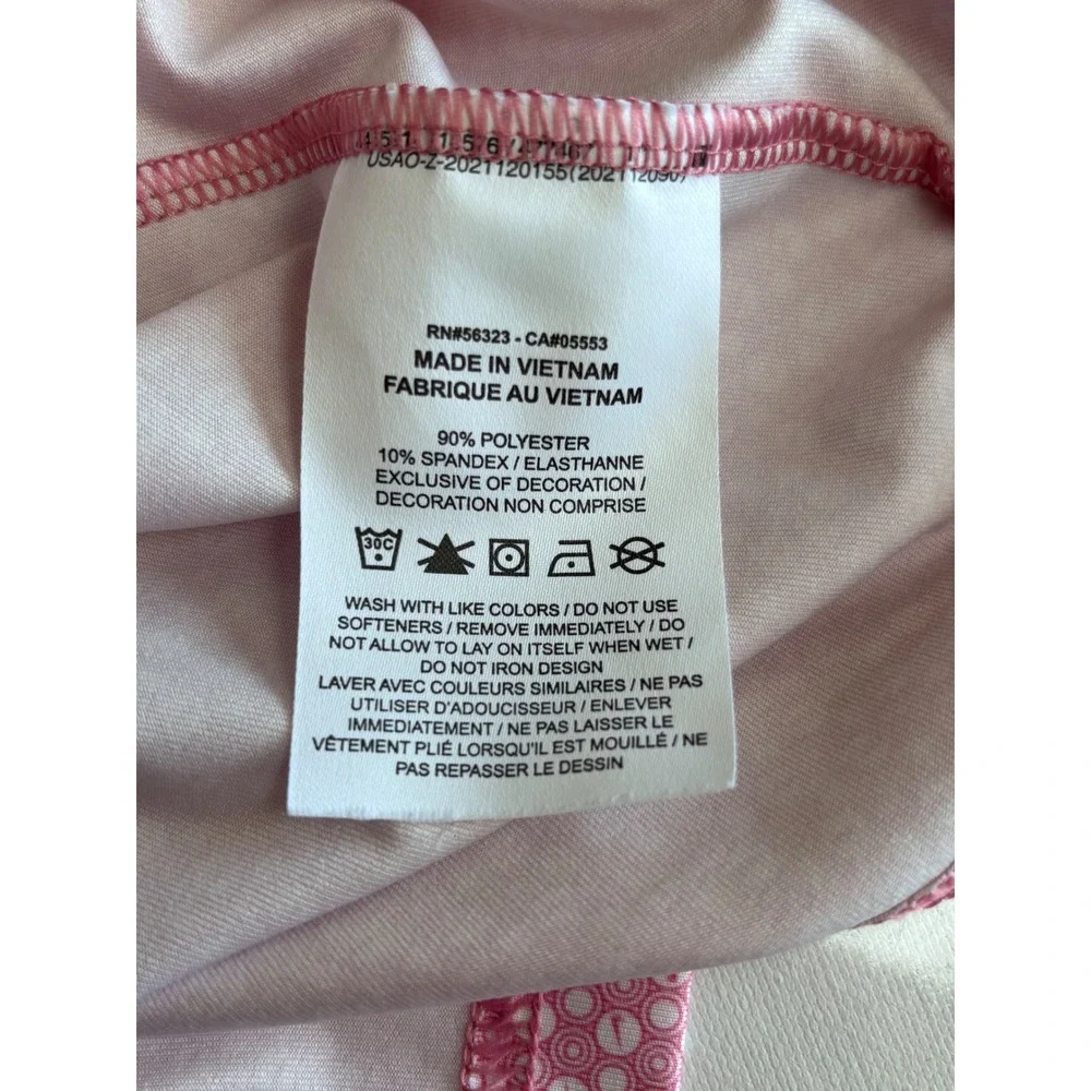 Nike Dri-FIT Mens Pink Geometric Swoosh Print Golf Polo Shirt IO1276-641 Large
